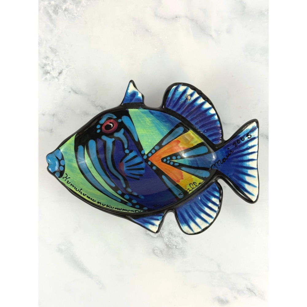 VTG 2005 Ben Diller Signed Ceramic Hawaiian Fish Humuhumunukunukuapua'a